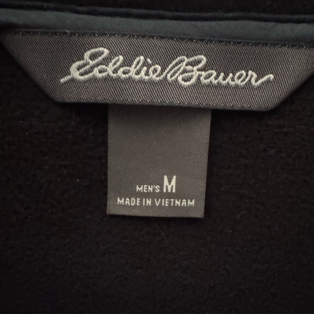 EDDIE BAUER MEN'S FULL ZIP RELAXED FIT FLEECE SLEEVELESS VEST - Picture 4 of 9